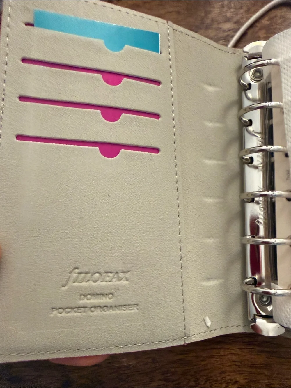 Filofax “DOMINO” Personal Pocket Organizer in Magenta